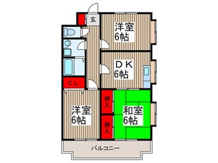 ヴューハピネスの物件間取画像